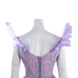 Wicked Witch 2 Glinda Purple Cosplay Costume Halloween Dress Suit BEcostume