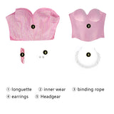 Wicked Witch Glinda Pink Cosplay Costume Halloween Suit Version 2 BEcostume