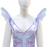 Wicked Glinda Fairy Purple Cosplay Costume Prom Dress Halloween Outfit Becostume