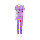 Kpop Demon Hunters Zoey Purple Pajamas Cosplay Costume For Kids Adult Becostume