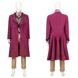 Wonka 2023 Cosplay Costume Chocolate Factory Willy Wonka Suit Timothee Chalamet Coat Outfit