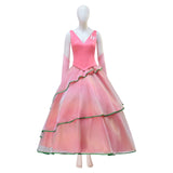 Wicked Witch Glinda Cosplay Costume Pink Dress Halloween Outfit Becostume