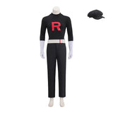 Pokemon Team Rocket Jessie and James Cosplay Costume Male With Hat Becostume
