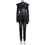 Deluxe Kpop Demon Hunters Rumi Combat Cosplay Costume Black Leather Halloween Suit Becostume