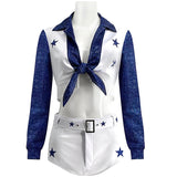 Adult DCC Star Dallas Cowboy Cheerleader Costume High School Cheerleading Uniform Becostume