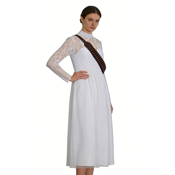 long white dress costume Ready Or Not Grace Cosplay Women's Wedding Becostu – Becostume white dress Size:XXL-US 14 Dasayo Pointed Toe Womens SALEHYPEHOOD