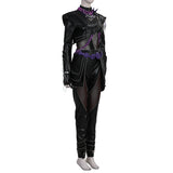 Deluxe Kpop Demon Hunters Rumi Combat Cosplay Costume Black Leather Halloween Suit Becostume