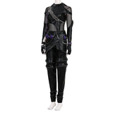 Deluxe Kpop Demon Hunters Zoey Combat Cosplay Costume Black Leather Halloween Suit Becostume