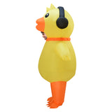Listen to Music Duckling Inflatable Costume High Quality Fun Party Look Yellow Halloween Suit Becostume