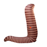 Inflatable Worm Funny Costume Halloween Party Brown Striped Adult Kid Becostume