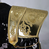 Kpop Demon Hunters Rumi Cosplay Costume Black Golden Halloween Huntrix Outfit Becostume