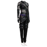 Deluxe Kpop Demon Hunters Zoey Combat Cosplay Costume Black Leather Halloween Suit Becostume