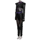 Deluxe Kpop Demon Hunters Rumi Combat Cosplay Costume Black Leather Halloween Suit Becostume