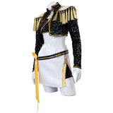 Kpop Demon Hunters Mira Cosplay Costume Golden Black Dance Outfit Becostume