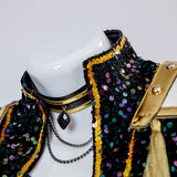 Kpop Demon Hunters Mira Cosplay Costume Golden Black Dance Outfit Becostume