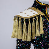 Kpop Demon Hunters Mira Cosplay Costume Golden Black Dance Outfit Becostume