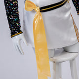 Kpop Demon Hunters Mira Cosplay Costume Golden Black Dance Outfit Becostume