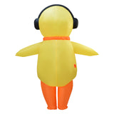 Listen to Music Duckling Inflatable Costume High Quality Fun Party Look Yellow Halloween Suit Becostume