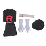 Pokemon Team Rocket Jessie and James Cosplay Costume Male With Hat Becostume