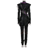 Deluxe Kpop Demon Hunters Rumi Combat Cosplay Costume Black Leather Halloween Suit Becostume