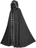 Medieval Renaissance Hooded Cape Printed Cloak for Halloween Cosplay Costume Becostume