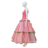 Wicked Witch Glinda Cosplay Costume Pink Dress Halloween Outfit Becostume