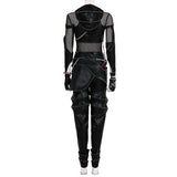 Deluxe Kpop Demon Hunters Zoey Combat Cosplay Costume Black Leather Halloween Suit Becostume
