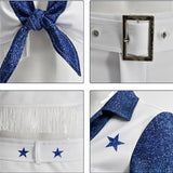 Adult DCC Star Dallas Cowboy Cheerleader Costume High School Cheerleading Uniform Becostume
