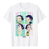 Kpop Demon Hunters Rumi Zoey Mira Purple Tiger Printed T-Shirt Becostume