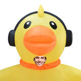 Listen to Music Duckling Inflatable Costume High Quality Fun Party Look Yellow Halloween Suit Becostume