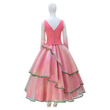 Wicked Witch Glinda Cosplay Costume Pink Dress Halloween Outfit Becostume