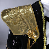 Kpop Demon Hunters Rumi Cosplay Costume Black Golden Halloween Huntrix Outfit Becostume