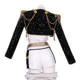 Kpop Demon Hunters Rumi Golden Black Performance Dance Outfit Ver2 Becostume