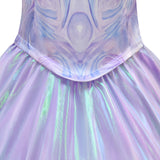 Wicked Glinda Fairy Purple Cosplay Costume Prom Dress Halloween Outfit Becostume