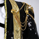 Kpop Demon Hunters Rumi Cosplay Costume Black Golden Halloween Huntrix Outfit Becostume