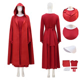 The Handmaid's Tale Red Hooded Cape Cosplay Costume Halloween Outfit Becostume