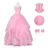 Wicked Witch Glinda Pink Cosplay Costume Halloween Suit Version 2 BEcostume