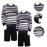 Wednesday The Addams Family Wednesday's Brother Pugsley Addams Striped Cosplay Costume Becostume