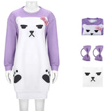 Kpop Demon Hunters Mira Purple Bear Pajamas Cosplay Costume For Kids Adult Becostume