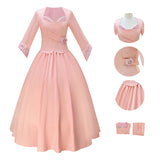 Wicked Witch 2 Glinda Pink Cosplay Costume Halloween Pink Dress Suit BEcostume