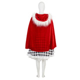 Cindy Lou Who Costume Dress Women Christmas Whoville Costume with Cloak 4PCS BEcostume
