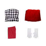Cindy Lou Who Costume Dress Women Christmas Whoville Costume with Cloak 4PCS BEcostume