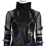 Deluxe Kpop Demon Hunters Mira Combat Cosplay Costume Black Leather Halloween Suit Becostume
