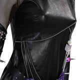 Deluxe Kpop Demon Hunters Mira Combat Cosplay Costume Black Leather Halloween Suit Becostume