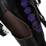 Deluxe Kpop Demon Hunters Mira Combat Cosplay Costume Black Leather Halloween Suit Becostume