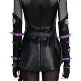 Deluxe Kpop Demon Hunters Mira Combat Cosplay Costume Black Leather Halloween Suit Becostume