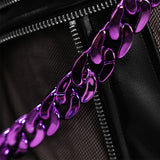 Deluxe Kpop Demon Hunters Rumi Combat Cosplay Costume Black Leather Halloween Suit Becostume