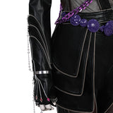 Deluxe Kpop Demon Hunters Rumi Combat Cosplay Costume Black Leather Halloween Suit Becostume