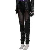 Deluxe Kpop Demon Hunters Rumi Combat Cosplay Costume Black Leather Halloween Suit Becostume