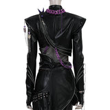 Deluxe Kpop Demon Hunters Rumi Combat Cosplay Costume Black Leather Halloween Suit Becostume